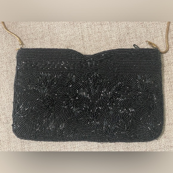 VINTAGE ANDRE CELLINI Black Beaded Shoulder Bag - Picture 7 of 7